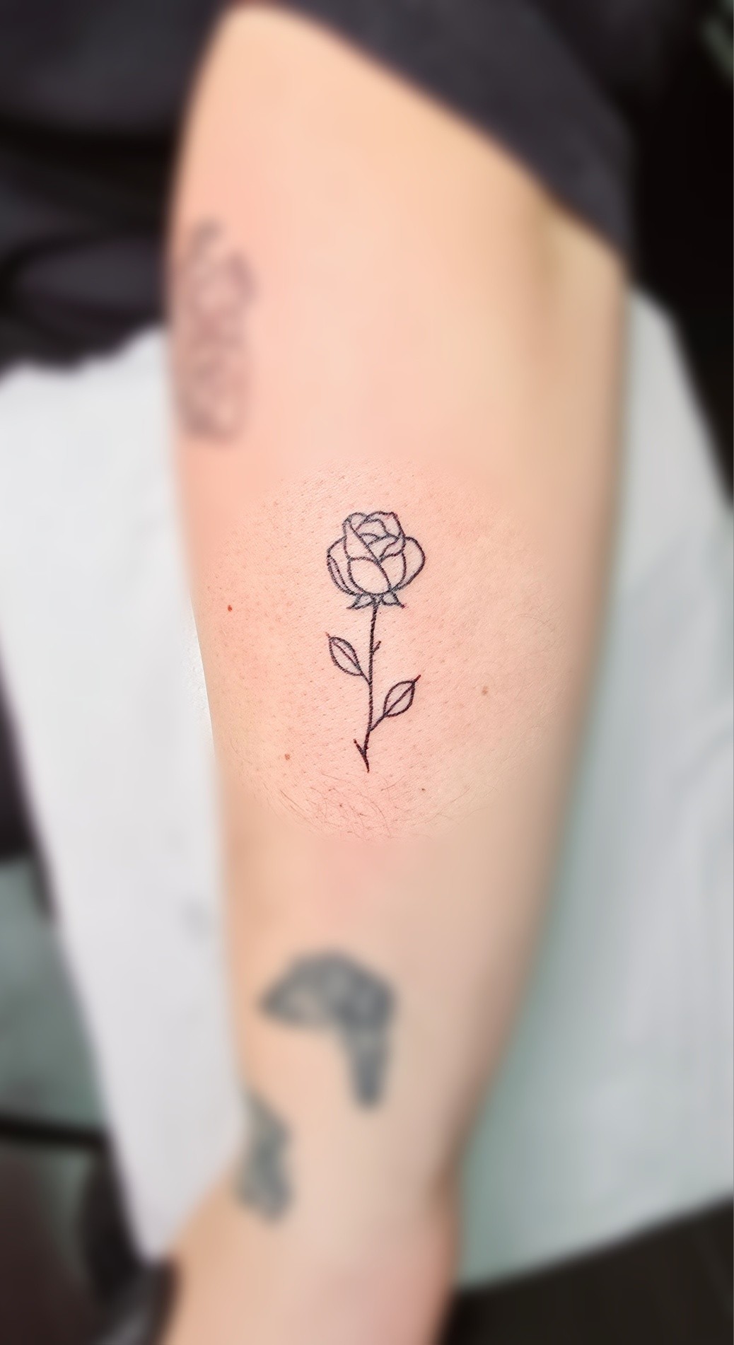 Tatuaje de línea fina